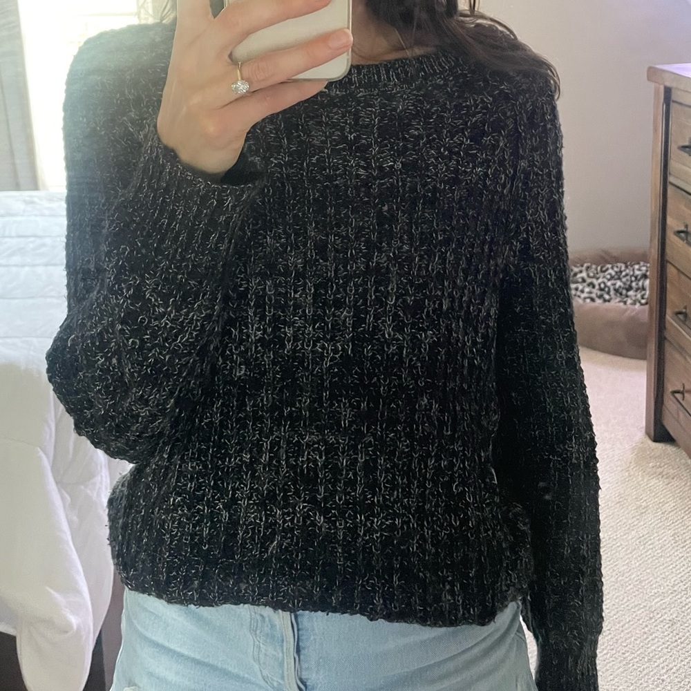 Black knit Free People sweater